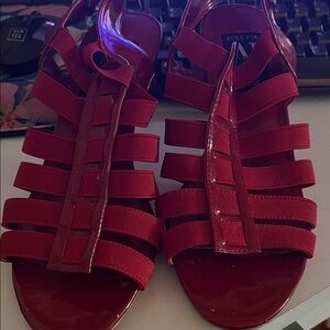Elegant Red Strappy Sandals